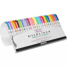 25 Marcadores Doble Punta Zebra Mildliner Soft Mild Color