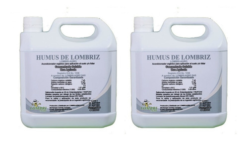 Humus De Lombriz Liquido Lixiviado (2 Galones 4 Litros)