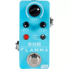 Flamma Reverb Fc02 Pedal Mini Para Guitarra Eléctrica Color Celeste