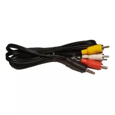 Cable Con Plug 3.5 Mm A 3 Plugs Rca 1.8mts Paquete 20 Piezas