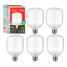 Kit 5 Lâmpadas Led 50w Bulbo 6500k Branco Frio Alta Potência 110v/220v