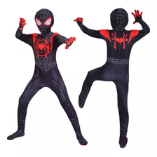 Traje De Spiderman Cosplay Adultos Medias Miles Morales2023