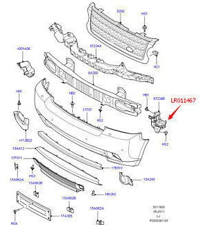 New Front Right Bumper Bracket For Land Rover Range Rove Yma Foto 6