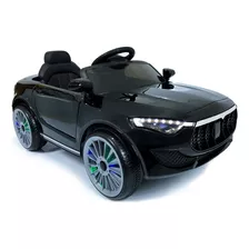 Carro Moto Recargable Electrico Niño Niña Montable 12v Usb. Color Negro