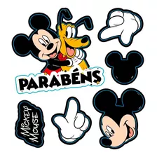 Decoração De Bolo Cenário Mickey Mouse Regina 6und