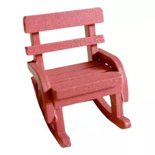 Móveis Para Casa De Bonecas Cadeira De Balanço Em Rosa