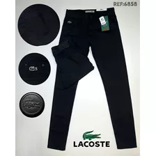 Calça Jeans Marca Lacoste Sport Premium Detalhes Bordados