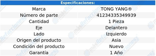 (1) Salpicadera Delantera Izquierda Tong Yang Bmw 318is 1999 Foto 2