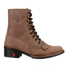 Coturno Bota De Couro Masculino Alto Confort Estilo 4country