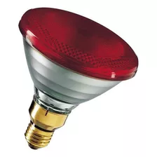 Lâmpada Halógena 80w Par 38 127v Vermelha