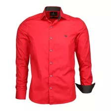 Camisa Masculina Manga Longa Slim Social Frete Gratis P/2un