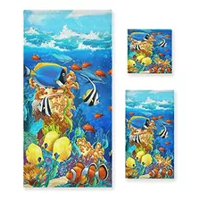 Naanle Beautiful Coral Reef Fishes Soft Luxury Juego Decorat