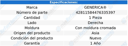 Parrilla Derecha Vw Vento 2016-2017-2018 P/faro C/mold Tyc Foto 2