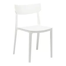 Silla De Comedor Rossi Rio, Estructura Color Blanco, 1 Unidad