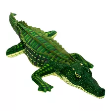 Crocodilo Verde Realista 94cm Pelúcia Lindo Grande Macio