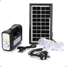 Kit Painel Solar 3 Lâmpada Luminária Jardim Prova D'água Led