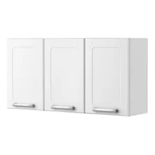 Armário Aéreo Triplo Cozinha Aço 3 Portas 105cm Bertolini Cor Branco