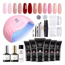 Kit De Iniciación Uñas De Gel/ Poli-gel Modelones C/ Lampara