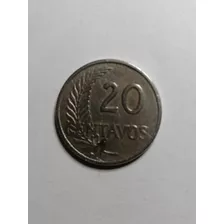 Moneda De 20 Centavos De 1918 República Del Perú
