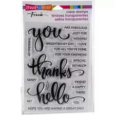 Stampendous Big Words Thanks - Juego De Sellos Transparentes