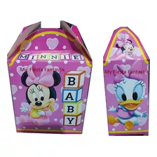 Baby Minnie Rosa Mouse Be Paq 30 Cajitas Dulcelas Bolo Feliz