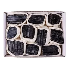 1 Caja Áspera Negra Turmalina Cristales Naturales En Bruto
