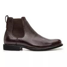  Botina Chelsea Anatomic Bota Masculina Couro Legítimo Café 