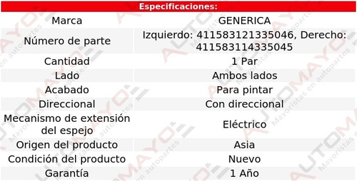 2 Espejos Elect P/pintar C/direcc Logan Renault 15-17 Foto 2