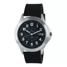 Reloj Hombre Peugeot 1017bk Cuarzo 42mm Pulso Negro En