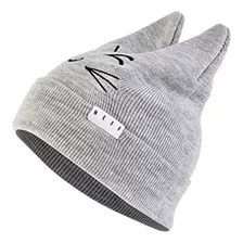 Neff Gorro Kitty Cat Mujer, Gris Jaspeado, Talla Única