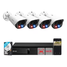 Security Camera System Outdoor, Spotlight Siren Alarm, Ai Hu