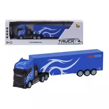 Caminhão Controle Remoto Truck Service 1:16 Azul