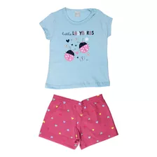 Conjunto Pijama Infantil Roupa Menina Camiseta + Shorts
