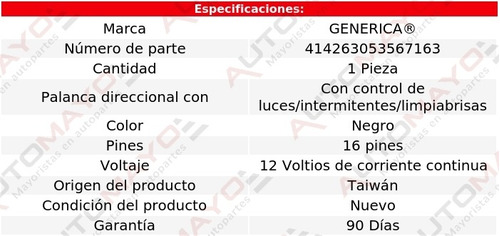 1-palanca Direccionales Negra Mercury Mountaineer 95-01 Foto 2