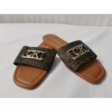 Sandalias Para Mujer Ck Café 23 Cm 