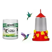 Alimento Nectar Picaflor Colibri Exzootix + Bebedero Kit