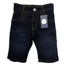 Bermuda Jeans Infantil Menino Masculino Com Regulador 4 A 16