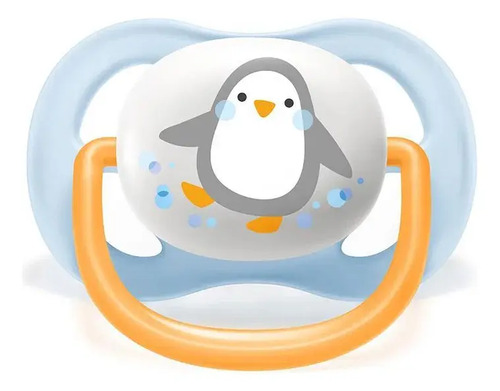 Chupeta Philips Avent Ultra Air 0 A 6 Meses Laranja E Azul Pinguim 0-6 Meses