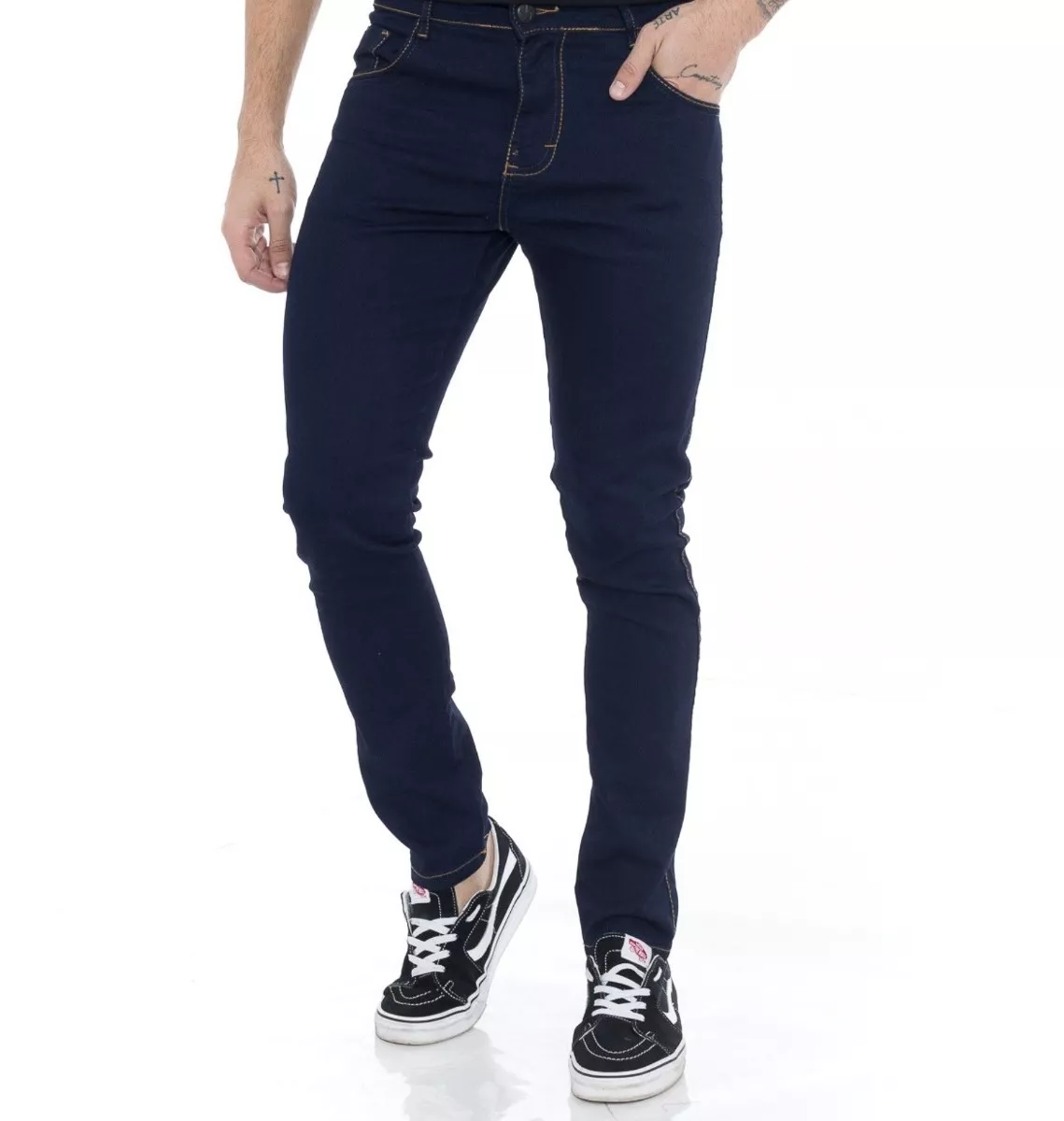 Calça Jeans Skinny Masculina Casual Várias Cores