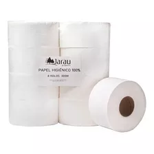 Papel Higiênico Rolão 300m 100% Celulose C/ 8un Jarau