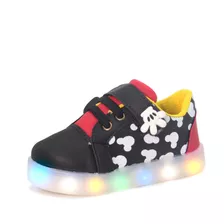 Tenis Infantil Masculino Mickey Com Luz De Led