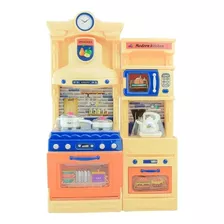 Mini Cocina De Juguete Con Sonido Y Accesorios Para Niños Color Multicolor