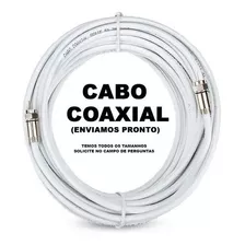 Cabo Coaxial Crimpado Rg6 Branco Antena Tv 15 Metros