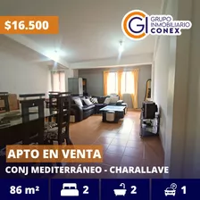 Se Vende Apartamento 86m2 2h/2b/1p Conjunto Mediterráneo Charallave