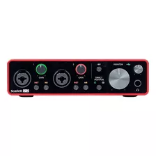 Interfaz De Audio Focusrite Scarlett 2i2 Roja 3ra Generación