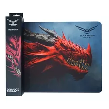 Mousepad Gamer Naceb Dragox Na-0945 31x24cm Microfibra /vc Color Negro/rojo