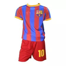 Camiseta + Short Barcelona Homenaje Messi- Niños.