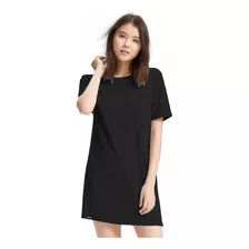 Camiseta Vestido Long Comprida Alongada Casual Básico