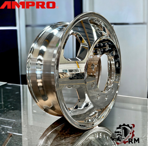 Rin De Aluminio 22.5 Unemon  7 Ventanas Ampro Tipo Kenworth Foto 2