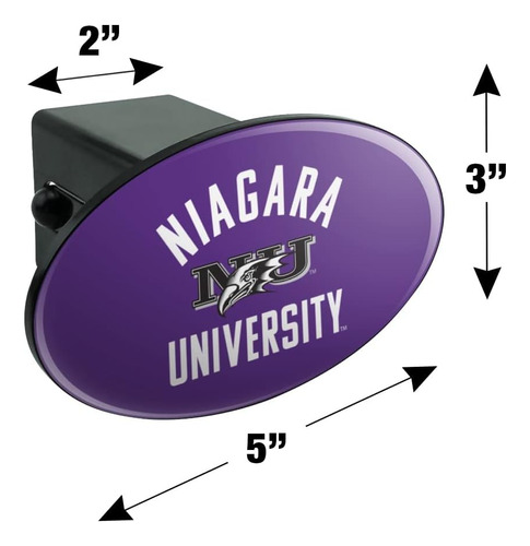Niagara University Purple Eagles Logo Oval Tow Hitch Cover T Foto 3
